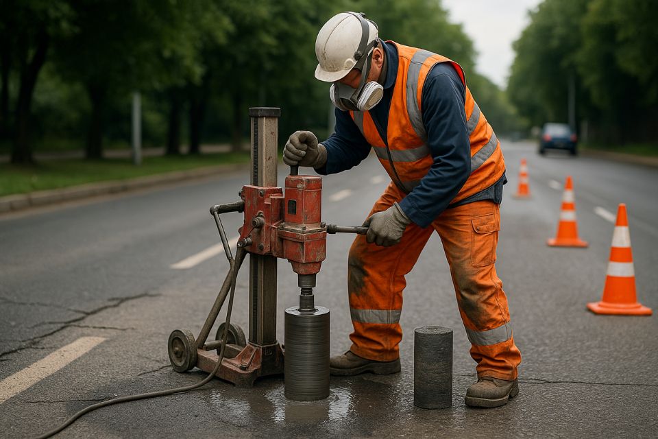 Le carottages routiers, une étape clé pour détecter l’amiante et les HAP