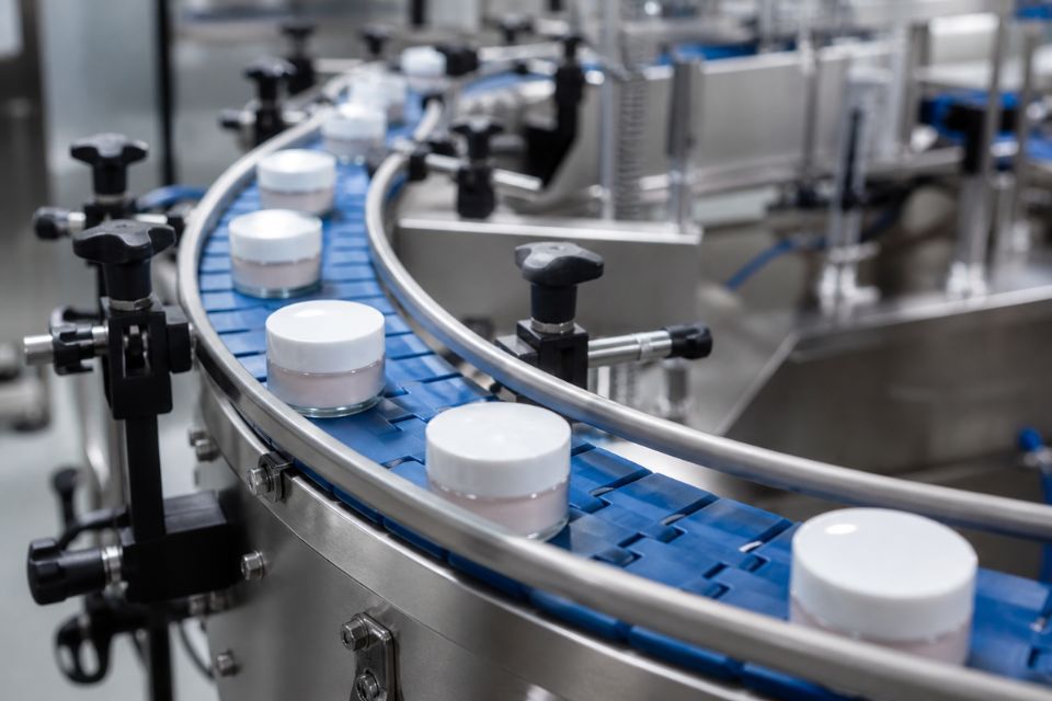 Convoyeur cosmétique : comment sécuriser le transport des flacons pots et emballages ?