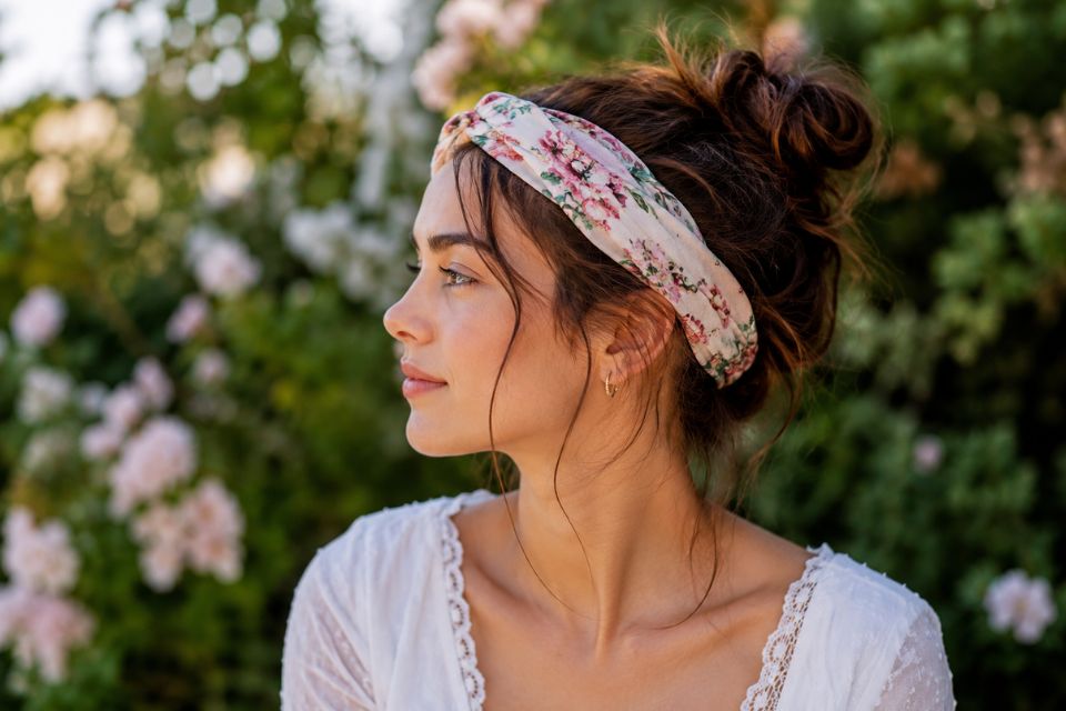 Le bandeau fleuri pour femme : une idée coiffure pleine de douceur !